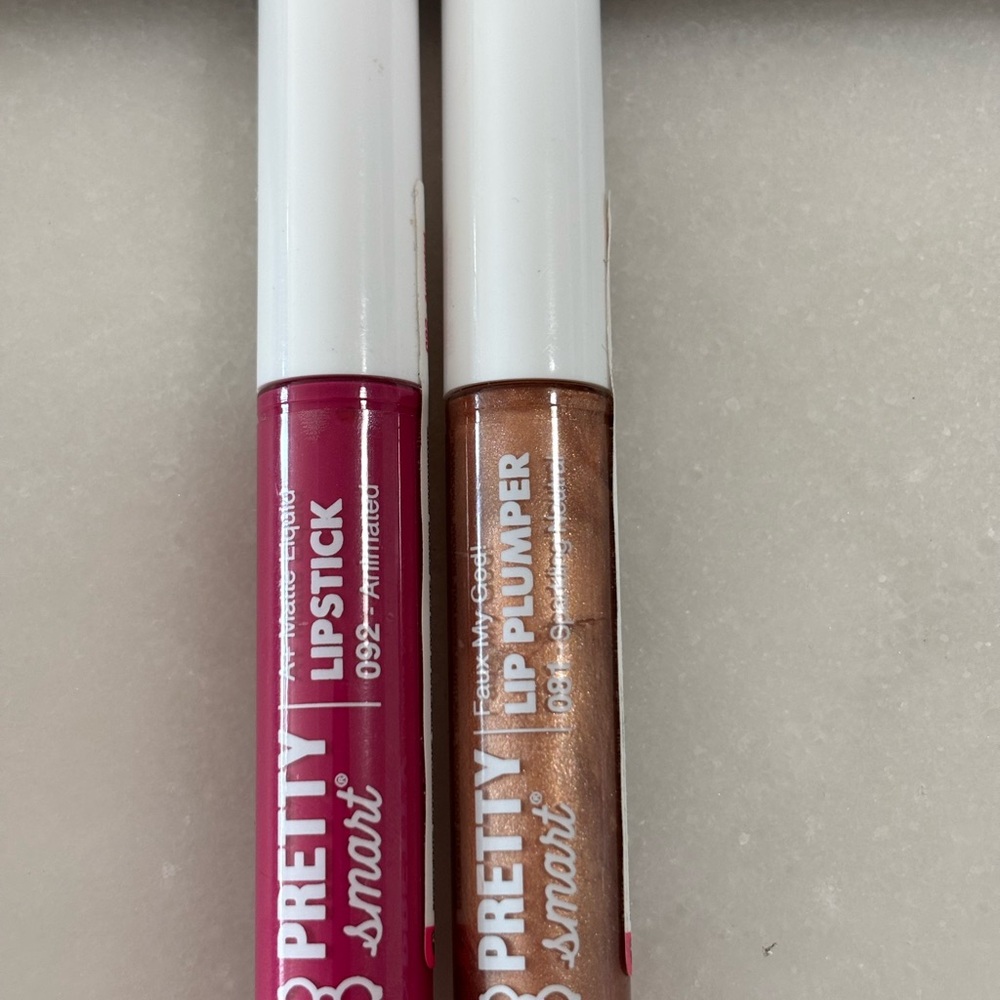Lipstick and Lip Plumper Set - Pink and Gold